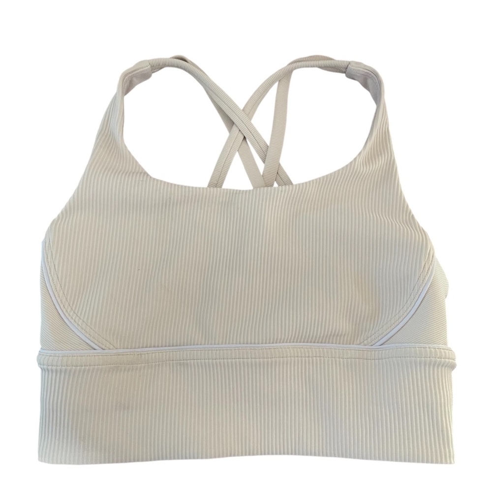 Lululemon Energy Bra Long line Ribbed Sz 4 W2BLIS Chantilly